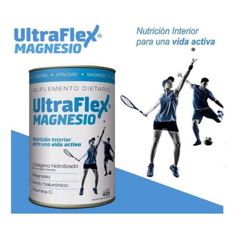 2 Pack Ultraflex Hydrolyzed Collagen Magnesium, Vitamin C, Hyaluronic Acid, Pleasant Lemon Flavor - 420 Gr/14.81Oz