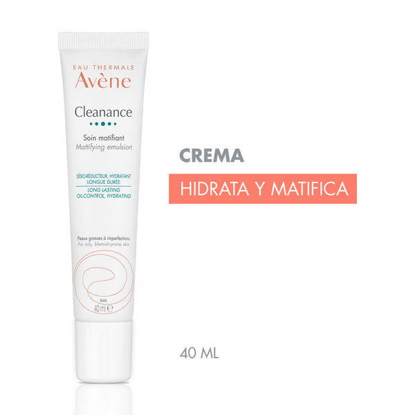 Avene Cleanance Mattifying Face Cream (40Ml / 1.35Fl Oz) - Non-Comedogenic, Soap-Free, Hypoallergenic, Oil-Free & Paraben-Free Formula
