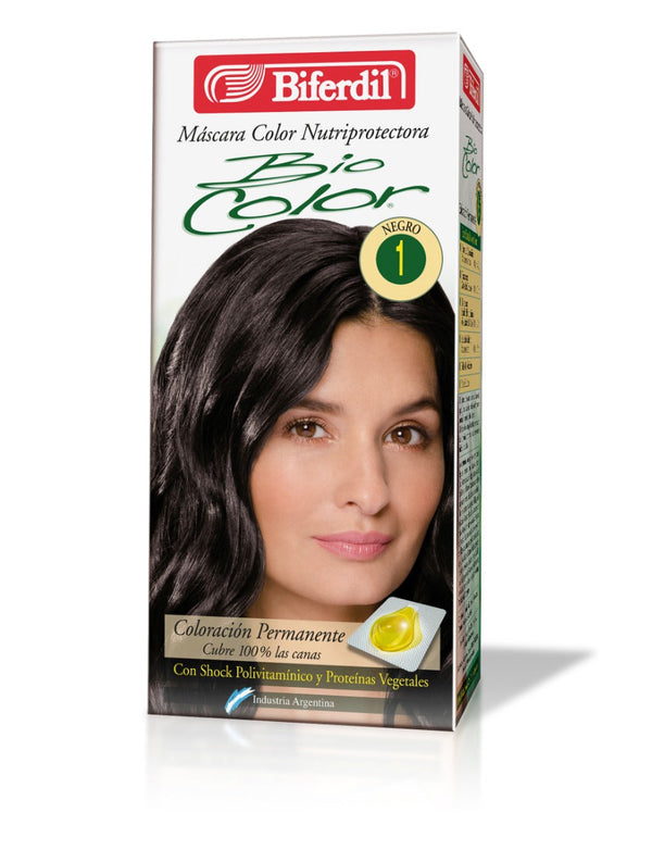 Bio Color Nutriprotective Mask N1 Black - Permanent Hair Color & Protection