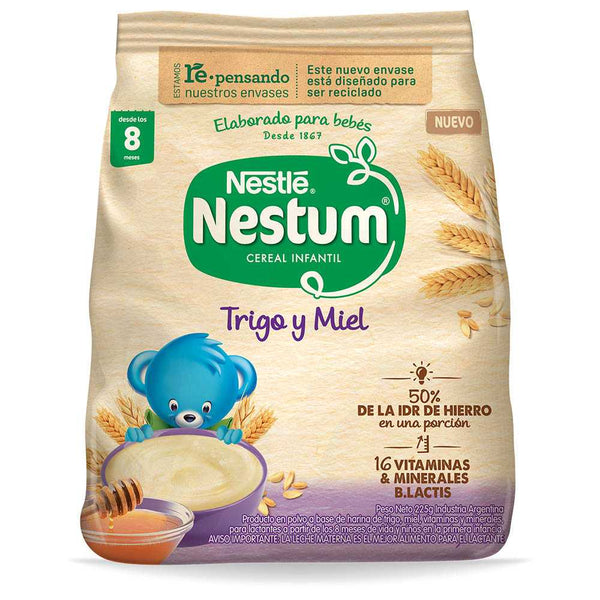 Children's Cereal Nestum Wheat and Honey (225Gr/7.60Oz): Nutrient-Dense Cereal with Whole Grains, Honey and Probiotics - Delicious Taste for Kids