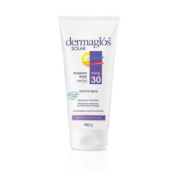 Dermaglos Sunscreen (180Gr/ 6.34Oz) for Face & Body Care,SPF 30 Dry Effect Cream Matifies
