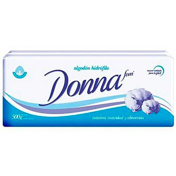Donna Fem Natural Cotton - 500Gr/16.9Oz - Maximum Softness & Absorbency - Home, Medical & Cosmetic Use