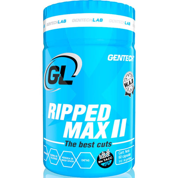 Gentech Ripped Max II Sports Nutrition: 60 Tablets Per Container, Natural Ingredients for Weight Loss and Muscle Definition