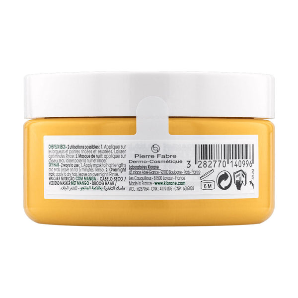 Klorane Hair Treatment Mask with Mango Butter & Plant-Based Keratin - Repairs & Strengthens Dry, Damaged Hair - Paraben, Silicone & Mineral Oil Free - For All Hair Types - 150ml / 5.29fl oz
