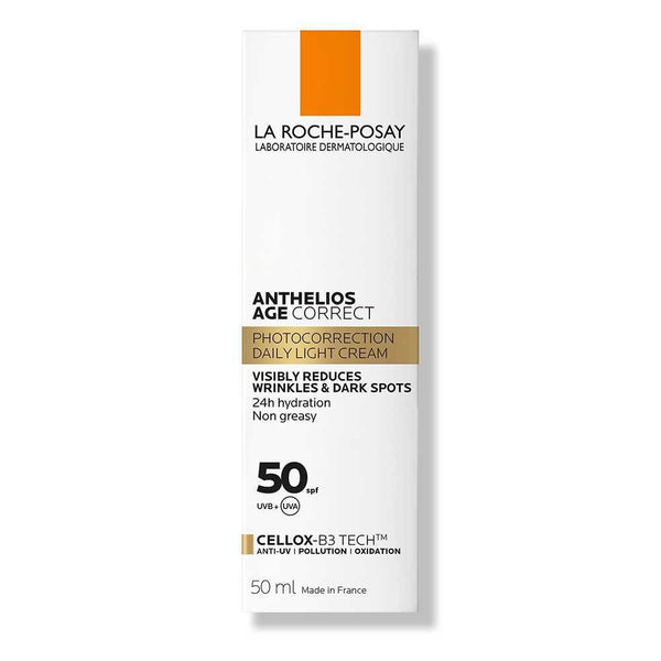 La Roche Posay Anthelios Age Correct SPF 50 Sunscreen: Broad Spectrum Protection with UVA/UVB, Water-resistant, Non-comedogenic, Hypoallergenic & More