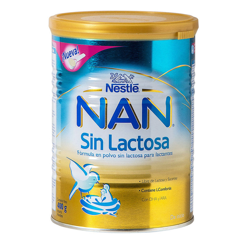 Nan Infant Formula Lactose Free Home Powder: Maltodextrin, LC-PUFA's, Iron & Nucleotides for Babies 0-6 Months 400G / 14.10Oz