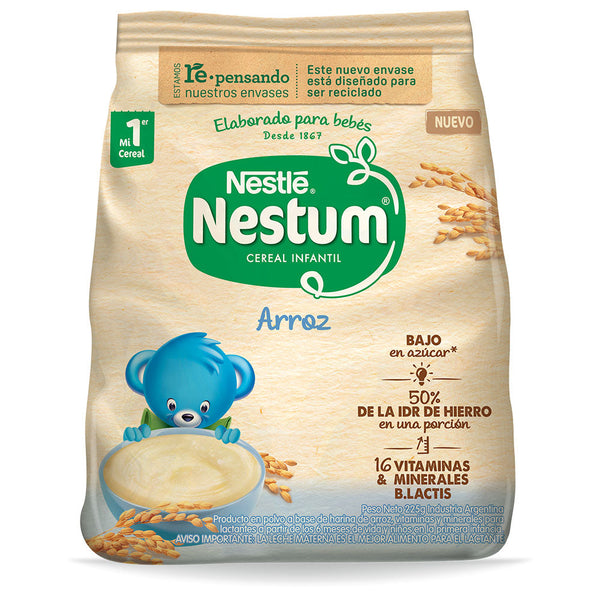 Nestum Rice Cereal for Kids - 225g | Gluten-Free, Non-GMO, Sugar-Free & Fortified with Iron